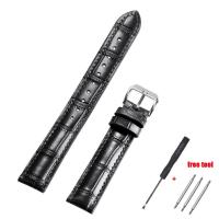 ราคา สายนาฬิกาหนังแท้กำไลยาวพิเศษสำหรับผู้หญิงสายหนังวัวสีน้ำตาลสีดำผู้ชายสายรัดข้อมือแบบขยายขนาด18มม (20119089653)