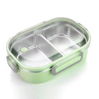 ราคา กล่องข้าวสแตนเลส 2 ช่อง ฝาปิดสูญญากาศ Food storage box กล่องอาหารกลางวันเบนโตะ Bento Box กล่องอาหารกลางวันเก็บความร้อน กล่องข้าวกลางวัน แบบพกพา (1020494078)