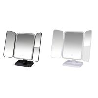 ราคา Fold Makeup Mirror LED Light Dormitory Makeup Mirror Smart Makeup Mirror Fill Light Mirror (20473315338)