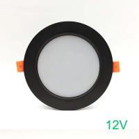ราคา DC 12V LED downlight ceiling light spotlight 3W 7W 9W 12W recessed grille ultra thin downlight round black white (15229077972)