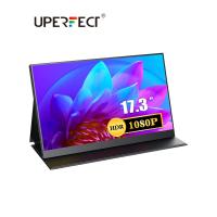 ราคา UPERFECT 17 3นิ้ว1080P เกมจอแสดงผล C Type คอมพิวเตอร์พกพาจอแอลซีดีหน้าจอที่สองลำโพงในตัวสำหรับแท็บเล็ตแล็ปท็อปพีซี (17272452637)