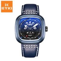 ราคา EYKI OVERFLY นาฬิกาข้อมือผู้ชาย Automatic 3เข็ม สายหนังเรียบหรู รุ่นE3130L รับประกัน1ปี (16339422991)