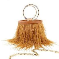 ราคา 2022ใหม่ขนนกกระจอกเทศจริงกระเป๋ากระเป๋าสะพายไหล่สุภาพสตรีเก๋กระเป๋าคลัทช์ตอนเย็นกระบอกรูปโซ่กระเป๋าสะพายข้าง (14172949477)