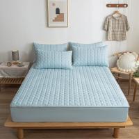 ราคา 1Pc Fitted Sheet With Rubber White Color Single Size Mattress Cover for Double Beds Queen Size Cobertores De Cama No Pillowcase (12956668294)