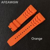 ราคา สายนาฬิกาข้อมือยางซิลิโคนนุ่มสีขาวสำหรับ Richard Watch Mille RM011แดงเขียวเทาส้มเหลืองสายนาฬิกาทรงลูกเรือ (19657951960)