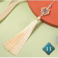 ราคา พู่ไหม พู่ไหมถัก ลูกปัดถักดอกบ๊วย พู่แขวนเอว พู่ประดับ (19202251530)