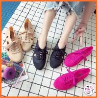 ราคา รองเท้า แบบสวมหุ้มส้น ฉลุลายดาว หัวใจ แบบผูกเชือก เบอร์ 36 40 มี 3 สี แฟชั่น (5322498224)
