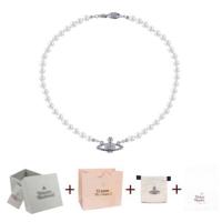 ราคา Vivienne Westwood ของแท้2023ตะวันตกแปซิฟิกวิเวียนวิเวียนดาวเสาร์หลังจากสร้อยคอยาวเสมอกระดูกไหปลาร้าไข่มุกนานาพังก์ไฟหรูหราอาวุโส (17822994435)