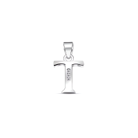 ราคา Silver thai Jewelry จี้ตัวอักษร T สีเงิน 925 CZ 925 Sterling Silver T Letter Pendant CZ (20626053658)