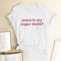 ราคา Funny tshirt Satan Is My Sugar Daddy Christmas T shirts Women Summer 2022 Boy Girl Tshirts Fashion Short Sleeve Harajuku Tops (18521931919)