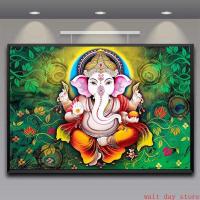 ราคา พระพิฆเนศภาพวาดผ้าใบช้างฮินดูพระเจ้าโปสเตอร์และภาพพิมพ์ศาสนาภาพติดผนัง69F 0717 (19767492036)