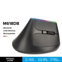 ราคา Tooach เมาส์เม้าส์แนวตรงออกแบบตามสรีสะเงียบเมาส์บลูทูธไร้สายชนิด C ชาร์จได้ RGB เมาส์สำหรับเครื่องพีซีแล็ปท็อป iPad Delux M618DB (21001297963)