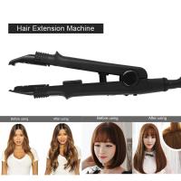 ราคา Professional Flat Shape Fusion Hair Extension Connector Machine Salon Fusion Iron Wand Melting Tool Wig Connector Tools Hair Styler Black (19728801739)