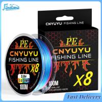 ราคา FunsLane CNYUYU Braided Fishing Line 8 Strand Abrasion Resistant Braided Lines Super Durable Casting Rainbow Color For Visibility 100M (21262215103)