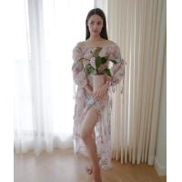 ราคา Aiyarin พร้อมส่ง 3XL 4XL เดรสยาว ลายดอก ผ้าชีฟอง ใส่เที่ยวทะเล ชุดญาญ่า (15177963813)