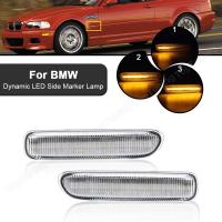 ราคา 2X Dynamic LED Side Marker Turn Signal Light Flashing Indicator Lamp For BMW E46 Coupe Convertible Sedan Touring Compact (12264856301)
