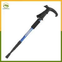 ราคา ส่งจากกรุงเทพ เสาเดินป่า ไม้ค้ำยันปีนเขา Alpenstock Travel Cane Hiking Cane Retractable T Handle Hiking Pole Outdoor Walking Stick Telescopic Aluminium Alloy (18959178823)