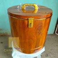 ราคา CR W ถังออมสินกระปุกออมสิน ถังไม้ทรงกลม ไม้สักทอง ขนาด 12 12 นิ้ว พร้อมส่ง (18878534474)