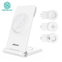 ราคา Nillkin 3 In 1 MagSafe แท่นชาร์จไร้สายสำหรับ iPhone 13 Pro Max Xiaomi 12 Fast Charger สำหรับ Samsung Huawei Garmin Apple Watch สำหรับ Airpods Pro (15689657241)