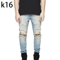 ราคา ฟรีดัน แฟชั่นผู้ชายฉีกทำลายกางเกงยีนส์เนื้อบาง Skinny กางเกง Denim ขาดยาวกางเกง (7641232849)