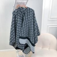 ราคา ผ้าคลุมไหล่แคชเมียร์ใหญ่พิเศษทรงสี่เหลี่ยมสำหรับผู้หญิงเสื้อคลุมขนสัตว์ Seluruh Wajah พิมพ์ลายตัวอักษรใหม่สำหรับฤดูหนาว (20229869021)