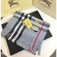 ราคา Fashion Burberry cashmere scarf diamond pattern British embroidery shawl autumn Spring scarf (15394516925)