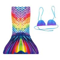 ราคา 2 PCS ชุดหางนางเงือกสำหรับเด็กชุดว่ายน้ำเด็กบิกินี่เดินรุ่น Mermaid น่ารักชุดว่ายน้ำแฟชั่นแสดงเสื้อผ้าสายรุ้งสี (7974117500)