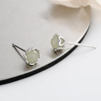 ราคา ต่างหูหยกหยกหยกหยกสไตล์ย้อนยุคสำหรับผู้หญิง (20897695451)