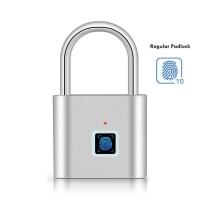 ราคา สแกน ลาย นิ้วมือ กุญแจสแกนลายนิ้วมือ แม่กุญแจนิรภัย Padlock แม่กุญแจอัจฉริยะ กุญแจล็อคบ้าน การชาร์จ USB 503 fingerprint scanner key (19861874154)
