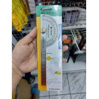 ราคา Protractor ฉากวัดองศาสแตนเลส ไม้บรรทัดวัดองศา โปรแทรกเตอร์ครึ่งวงกลม อุปกรณ์วัดองศาฉาก 6 150mm (17323292162)