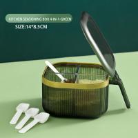 ราคา ครัวพลาสติก4 In 1เครื่องปรุงเครื่องปรุงรส Jar พร้อมฝาปิดในครัวเรือน Simple Spice Jar Moisture Proof Dustproof Seasoning กล่องช้อน (16707932709)
