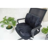 ราคา Chair cushion หุ้มผ้ากำมะหยี่ ชุดเบาะรองนั่ง เบาะรองหลังเพื่อสุขภาพ ลดแรงกดทับ Memory Foam อย่างดี (12869183475)