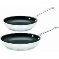 ราคา Cuisinart 722 911NS Chefs Classic Stainless Nonstick 2 Piece 9 Inch and 11 Inch Skillet Set Black And Silver (12506475482)