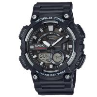 ราคา Casio AEQ110W 1A นาฬิกาเรซินอนาล็อกดิจิตอลมาตรฐานสีดำของผู้ชาย (17560735547)