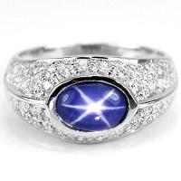 ราคา แหวนเงินแท้ 925 พลอยไพลินสตาร์ Blue Star Sapphire น้ำหนัก 2 15 กะรัต เนื้อเนียนขาสวยค่ะ (16203092209)