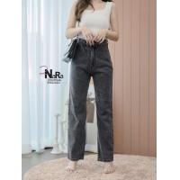 ราคา 2NaraJeans กางเกงยีนส์ ทรงกระบอก เอวสูง ผ้ายีนส์ไม่ยืด แบบเรียบ สียีนส์ดำฟอก (9729086706)