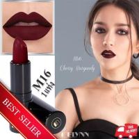 ราคา MELYNN STUNNING PARTY MATTEVELVET LIPSTICK M16 CHERRY BURGUNDY ลิปสติกเนื้อแมท ดีและถูก ทาปากติดแน่น ทนนาน เนื้อดี ไม่มีน้ำหอม ไม่มีสารเคมี ไม่ติดแก้ว ไม่หลุด ไม่ทำให้ปากดำ ไม่มีตะกั่ว ไม่ทำให้ปากดำ ล