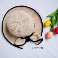 ราคา หมวกถักมือ รุ่นโบว์หลัง ทรงบักเก็ต bucket hat หมวกถักเองน่ารักมากๆ (19897654002)
