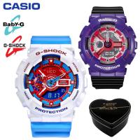 ราคา G Shock Baby G GA110 BA110 ชายและหญิงคู่กีฬานาฬิกากันน้ำและกันกระแทกเวลาโลกนำหน้าจอแสดงผลคู่ 4 ปีรับประกันสากล BA 110NC 6A GA 110AC 7A (19648526762)