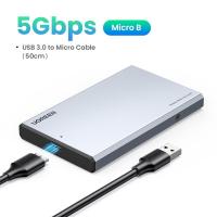 ราคา UGREEN HDD Case 2 5 6Gbps SATA To USB C 3 1 Gen 2ฮาร์ดไดรฟ์ภายนอกกล่องอลูมิเนียม Case HD สำหรับ Sata Hard Disk SSD HDD Enclosure (19618449894)