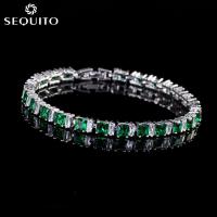 ราคา Segstop ขายแฟชั่นหรูหราต่างหูเครื่องประดับคุณภาพสูง18K ทองคำขาวชุบตัด AAA CZ หินกำไลข้อมือสำหรับงานเลี้ยงค็อกเทล B063 (2552790687)