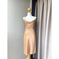 ราคา Summer dress เดรสซาตินตินเชือกผูกหลัง เดรสไปทะเล ชุดไปทะเล (19088290293)