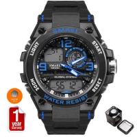 ราคา SMAEL นาฬิกาข้อมือผู้ชาย Sport Analog Digital LED แท้ 100 กันน้ำ รุ่น SM1603 พร้อมกล่องเหล็กเท่ห์ๆ (333068558)