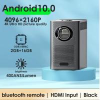 ราคา HONGTOP S30MAX Projector Mini Smart Portable Projector พร้อม WiFi และ Bluetooth Pocket โปรเจคเตอร์กลางแจ้ง4K HD 9500L Android 10 (20820478898)