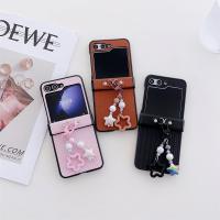 ราคา สำหรับ Samsung Galaxy Z Flip 5 Z Flip 3 Z Flip 4 N3 OPPO Find พลิก N2 Flip Vivo X Flip Fashion หนังแฟชั่นทอลายสีเดียวกันกับเคสโทรศัพท์มือถือแบบพับ TPU (21173203201)