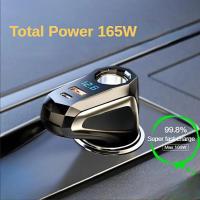 ราคา ที่ชาร์จในรถ130วัตต์ที่จุดบุหรี่ในรถยนต์ช่องเสียบที่ชาร์จเร็วสุดๆ USB และ PD ที่ชาร์จแบบหลายพอร์ตสำหรับ iPhone Huawei Xiaomi Samsung (21170462300)