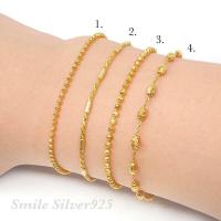 ราคา สร้อยข้อมือเงินแท้ Italy ชุบทอง 24k 20k (19760105590)