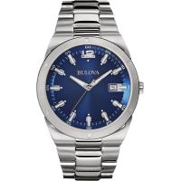 ราคา Bulova Mens Classic Stainless Steel 3 Hand Calendar Date Quartz Watch Blue Dial Style 96B220 (20005173440)