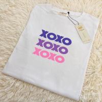 ราคา เสื้อ เสื้อแฟชั่นผญ เสื้อแขนยาว เสื้อผู้หญิง เสื้อยืด ผญสวย ๆ เสื้อแฟชั่นผญ2023 เสื้อยืดผู้หญิง Jarikashop เสื้อยืดลาย XOXO งานป้าย Jarika จ102 (20143898765)