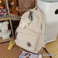 ราคา High school students in summertime joker bag female ins wind harajuku high capacity Japanese pure color backpack backpack travel (20129517502)